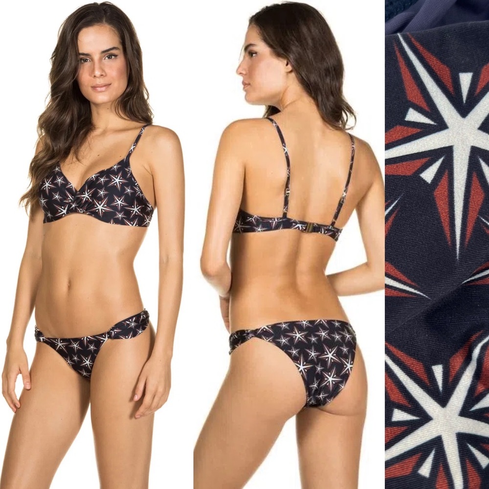 NWT CIA MARÍTIMA bikini set New York Demi Cup Top + tong Made in Brazil